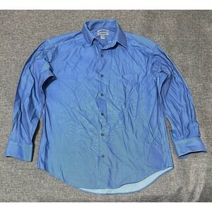 Johnston &‎ Murphy Men's M Blue Long Sleeve Shirt